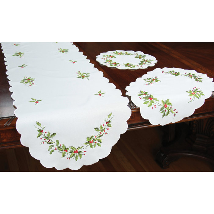 The Holiday Aisle® Samford Embroidered Table Runner & Reviews Wayfair